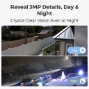 Āra viedā 2K bezvadu WiFi akumulatora novērošanas kamera ar PIR kustības detekciju un krāsu nakts redzamību Balta Argus Series B310 with Solar Panel BWC2K06SP Reolink