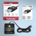 Axagon Nutikas kaardilugeja CRE-SM3SD USB 2.0 1.3 m, microSD/microSDHC/microSDXC, SIM, must