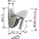 Vogels skaļruņu stiprinājums VLB500 8155004, 180&deg;, -20&deg; līdz 15&deg;, 5 kg, sudrabs