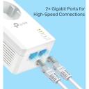 TP-LINK powerline adapteris TL-PA7027P KIT, 1000 Mbit/s, 2 Gigabit prievadai, Plug and Play, 300 m veikimo atstumas