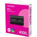 Adata V&auml;line SSD SD810-4000G-CBK 4TB, USB 3.2 Gen2 x2, lugemise kiirus 2000 MB/s, kirjutamise kiirus 2000 MB/s, IP68, must
