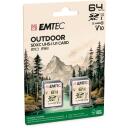Emtec Atmiņas karte ECMSD64GXCU1ORP, 64GB, UHS-I, 90MB/s, 20MB/s, V10, ūdensizturīga, putekļu aizsardzība