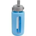 Paladone Ūdens Trauks PP16082MCF, 800ml, stikls/silikons, zils/pelēks, reljefs silikona uzmava, aug&scaron;ējais rokturis