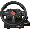 Subsonic Stūre SA5720-3, 180 grādi, 22 cm, 2 pedāļi, vadu savienojums, divkār&scaron;s vibrācijas motors, PS4, Xbox, Switch, dators