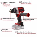 Bezvadu urbjmašīna TP-CD 18/60 Li BL, EINHELL, 4514210, 18V, 60 Nm, ergonomisks dizains, LED gaisma