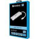 Sandberg USB keskjaam 136-18, 4, USB 2.0, hall, HDMI, RJ-45, USB 3.2 Gen 1 Type-A, USB Type-A