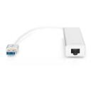 Digitus 3-port USB centrmezgls un Gigabit LAN adapteris DA-70250-1, 3xUSB 3.0, 1xRJ45, 1000 Mbps, plūsmas kontrole, WOL