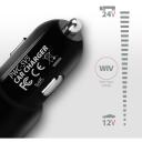 Axagon Auto Laadija PWC-5V5 24W, 2x USB-A 5V/2.4A, toiteadapter, 12-24V, must, kiire laadimine, OCP, OVP, OTP, OSP