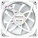 Montech Arvutikorpuse ventilaator AX120PWMWHITE, 120mm, 720-1760RPM, 1.8mmH2O, 27dB, 9 labad, RGB valgustus
