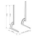 Maclean televiisori alus MC-954, 50kg, VESA 800x500, 32-70 tolli, reguleeritav alus, minimalistlik disain