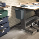 Seinale paigaldatav prügikast FlexBox S / 7L / tumehall  030420100