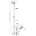 Sbox televiisori kinnitus CPLB-28S, 30kg, 23-43 tolli, 200x200mm, k&otilde;rguse reguleerimine 608-858mm, kallutus -20-20&deg;, 1 ekraan