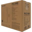 Sbox Datoru korpuss PCC-500B, ATX Mid Tower, 2x5,25 collu, 2x3,5 collas, 4x2,5 collas, 1xUSB 3.0, 2xUSB 2.0, 1x120mm ventilators