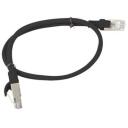 Lanberg patch kaabel CAT.6 UTP PCU6-10CC-0050-BK, 0.5 m, must, RJ-45, U/UTP, vormitud, takistusteta, CCA
