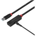 Lindy 43401 USB prailginimo kabelis 5m, 5Gbps, USB A vyras / USB C moteris, maitinimo adapterio kabelis įtrauktas