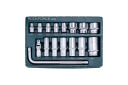 Muciņu komplekts, ROCKFORCE, RF-4169, 1/2" hex galvas, 10-36 mm, 16 priekšmeti, G-veida rokturis