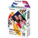 Fujifilm Instax Mini Art Spray Sheet, Fuji instax mini art spray, 54 x 86 mm, ISO 800, 10 pl, erksad v&auml;rvid, loominguline &auml;&auml;r