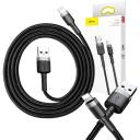 Baseus Cafule USB Lightning kabelis CALKLF-BG1, 1m, 2.4A, USB, Lightning, aliuminis, nailonas, TPE, greitas įkrovimas