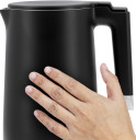 Elektriskā tējkanna 1,5L melnā, COOL TOUCH, 68206, automātiskā izslēgšanās, nerūsējošais tērauds