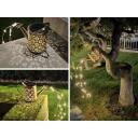 Beper Saules laistī&scaron;anas lampa P207ILO002, 36 LED, 2W, IP44, metāls, zelta, dienas gaismas sensors, 80cm kāts