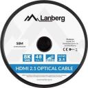 Lanberg HDMI kaabel M/M v2.1 CA-HDMI-30FB-0500-BK, 50m, 8K, 19 PIN, 48 Gbps, AOC, ARC, Dolby Vision, HDR10+