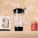 Cecotec Blenderis Power Black Titanium RetroBeige 3885, 1200 W, 1.5 L, stiklinis indas, 4 peiliai, 2 greičiai, impulso funkcija
