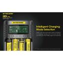 Nitecore Įkroviklis UMS4, 4 lizdai, 4000mA, 3000mA, LCD ekranas, IMR/Li-ion/LiFePO4, NiMH/NiCd, 0.256kg