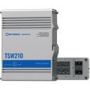 Teltonika коммутатор TSW210 8 x 10/100/1000 Мбит/с, 2 SFP, IP30, DC 7-57 В, DIN монтаж, алюминий