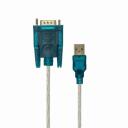 Sbox USB-RS232/R, USB A M.-> RS-232 M., 2m, 480 Mbit/s, CH340T, caurspīdīga, pīts kabelis: Nē
