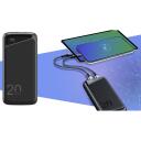 Navitel Power Bank PWR20 MX Black, 20000mAh, 3.7V, 74Wh, 2 USB-A porti, kahepoolsed USB-C port