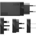Lenovo 65W USB-C reisijate adapter G0A6N065WW, 65 W, AC 100-240 V, USB-C, 4 pistikut, 1.8 m kaabel