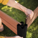 Apmalīte modulāra kvadrāta puķu dobei Vista Modular 122x122x27cm brūna 29210619 KETER