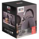 Resto Kettle 90604, 2.7 L, Must korpus, Must k&auml;epide, Roostevaba teras, Hinged vile, 195 mm, 240 mm