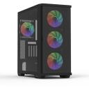 Zalman Z10 DUO arvutikorpus ZM-IF120 x4, 2x2,5'', 2x3,5'', 4x120mm ventilaatorit, 1xUSB-C, 2xUSB 3.0, Karastatud klaas