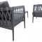 Комплект садовой мебели ANTHEM стол, диван и 2 стула, серый 15413 HOME4YOU