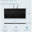 R-Go Tools клавиатура R-Go Split Break, Bluetooth 5.0, QWERTY, эргономичная, компактная, черная, 2.4 GHz, 1.02 м