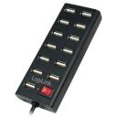Logilink USB centrmezgls 13-portiem UA0126, 13 x USB 2.0, 480 Mbit/s, pārslēgs, pārslodzes aizsardzība