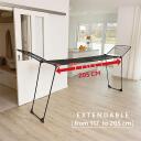 Vileda Infinity Flex Ultimate veļas žāvētājs 179620, 30m, 117-205cm, melns, 2 mazo veļas turētāji, teleskopiskais statīvs