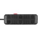 Maclean pagarinātājs MCE387 B, 2500W, 1.5m, 2x F, 3x USB A, melns, slēdzis, dro&scaron;ības aizsargs