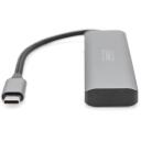 Digitus USB centrmezgls DA-70246, 4 x USB-C, tum&scaron;i pelēks, Genesys Logic GL3510 mikroshēma