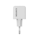 Compact wall charger with GaN technology 20 W total power and 1×PD fast charging port CU20C EU White CNS-CUW20C CANYON
