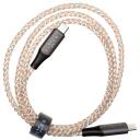 Fixed Laadimiskaabel USB-C/USB-C, FIXDLED-CC-RA, 60W, RGB valgustus, 1.2m