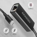 Axagon USB adapter ADE-ARC, 1 x RJ-45, 10/100/1000 Mbit/s, Realtek RTL8153, USB toitega, Plug and Play, must