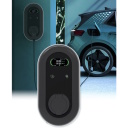 Morek EV sieninis įkroviklis 22 kW, 32 A, Type 2, 3 fazės, lizdo versija, juodas