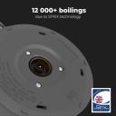 Elektriskā tējkanna 2200W 1.5L dubultsienu konstrukcija Strix termostats automātiska izslēg&scaron;anās aizsardzība pret sauso darbību AEK0004 Aeno