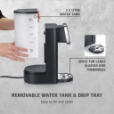 Greitas momentinis kar&scaron;to vandens dozatorius 2600W 2.5 L nerūdijantis plienas juodas sidabrinis HW616 01896 Caso