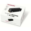 Axagon SSD au&scaron;intuvas M.2 CLR-M2XT, 77.5 x 24 x 24 mm, aliuminis, pasyvus, 3 &scaron;ilumos perdavimo pagalvėlės, montavimo rinkinys