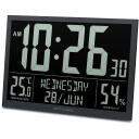 Muse Sienas Pulkstenis M-160 WMC, 42.1cm, 29cm, LCD, akumulators, datums, temperatūra, mitrums rādījums, sienas stiprinājums