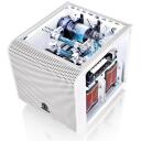 Thermaltake PC korpus Core V1 MiniITX Window - Snow Edition CA-1B8-00S6WN-01, 20cm ventilaator, valge, 2x USB 3.0, 4 ketta pesa
