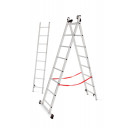 ALUMINIUM TRIPLE SECTION MULTI-PURPOSE LADDER 3x8 150kg AW23080 AWTOOLS
